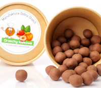 Mandeln in dunkler Schokolade mit Orangenschale