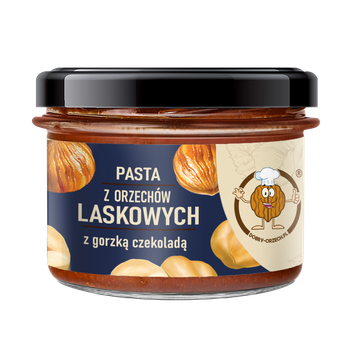 Pasta z orzechów laskowych z gorzką czekoladą