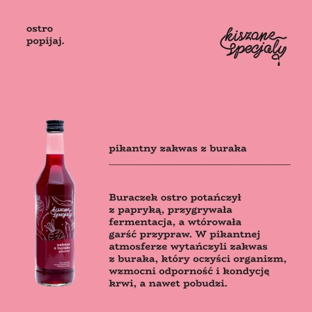 Zakwas z buraka pikantny 500ml
