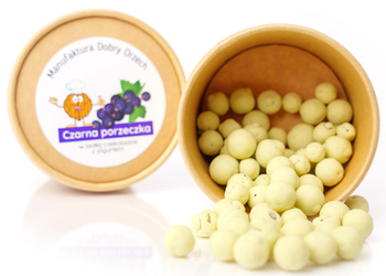 Blackcurrant in white chocolate with yogurt