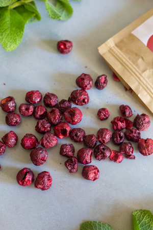 Whole freeze-dried cherries