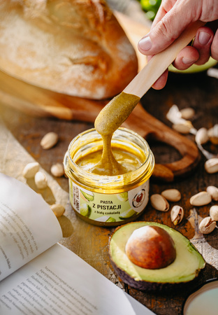 Pasta z pistacji z białą czekoladą