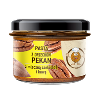 Pasta z orzechów pekan z mleczną czekoladą i kawą