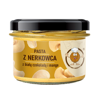Pasta z orzechów nerkowca z białą czekoladą i mango